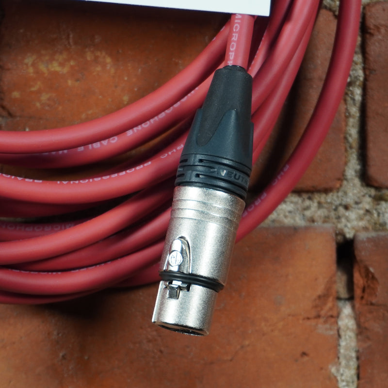 JAMS Limited Run Red Microphone Cable Neutrik Connectors