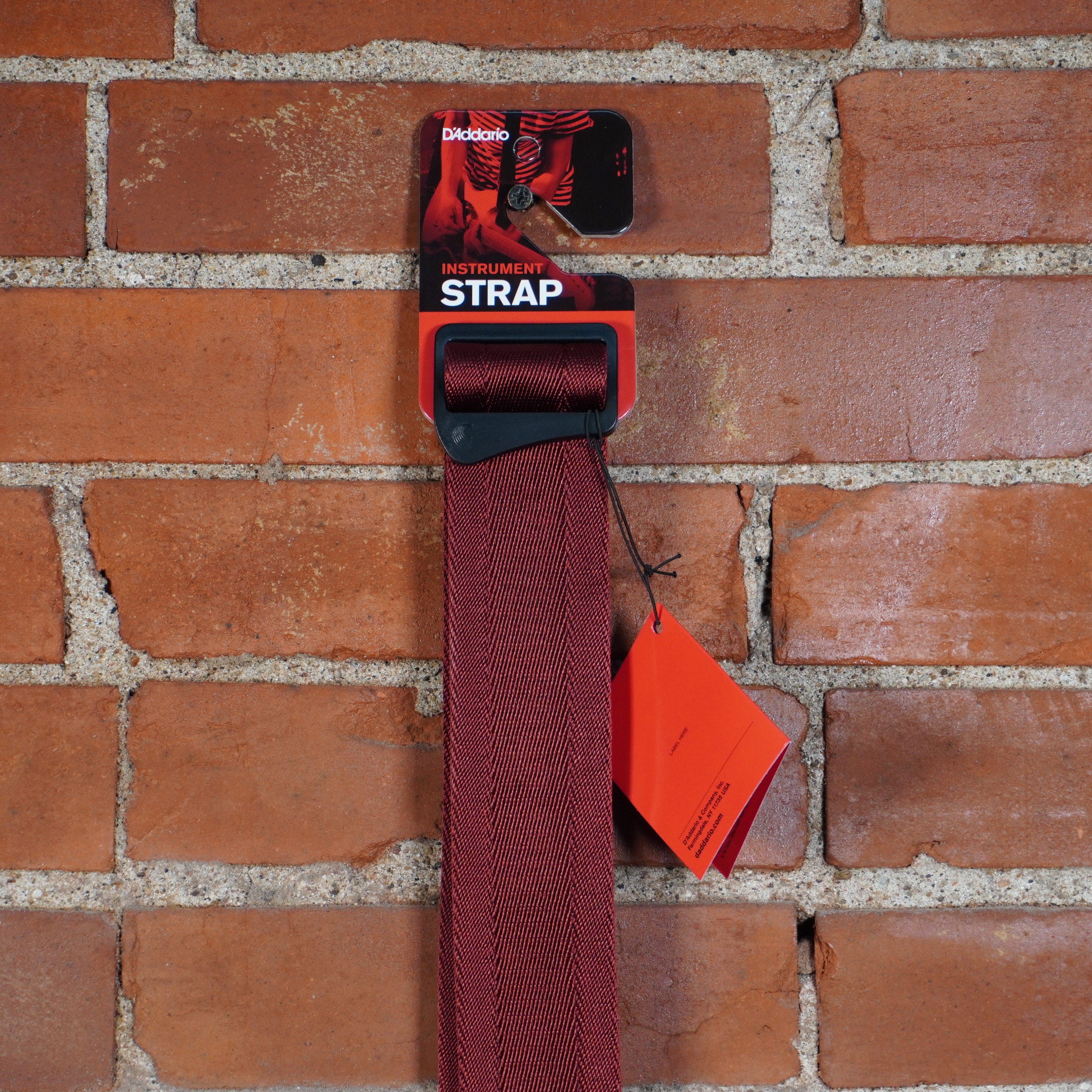 D'addario Auto Lock Guitar Strap Blood Red