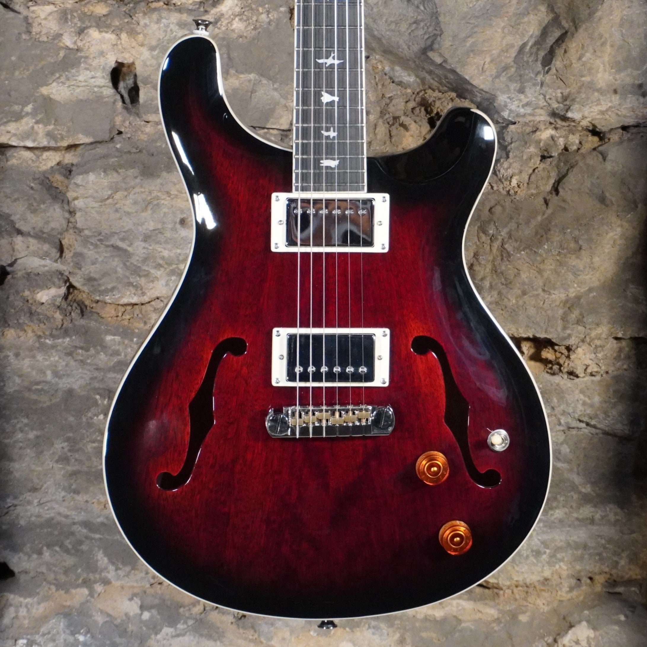 Used PRS SE Hollowbody Standard Fire Red Burst w/Hard Case Used