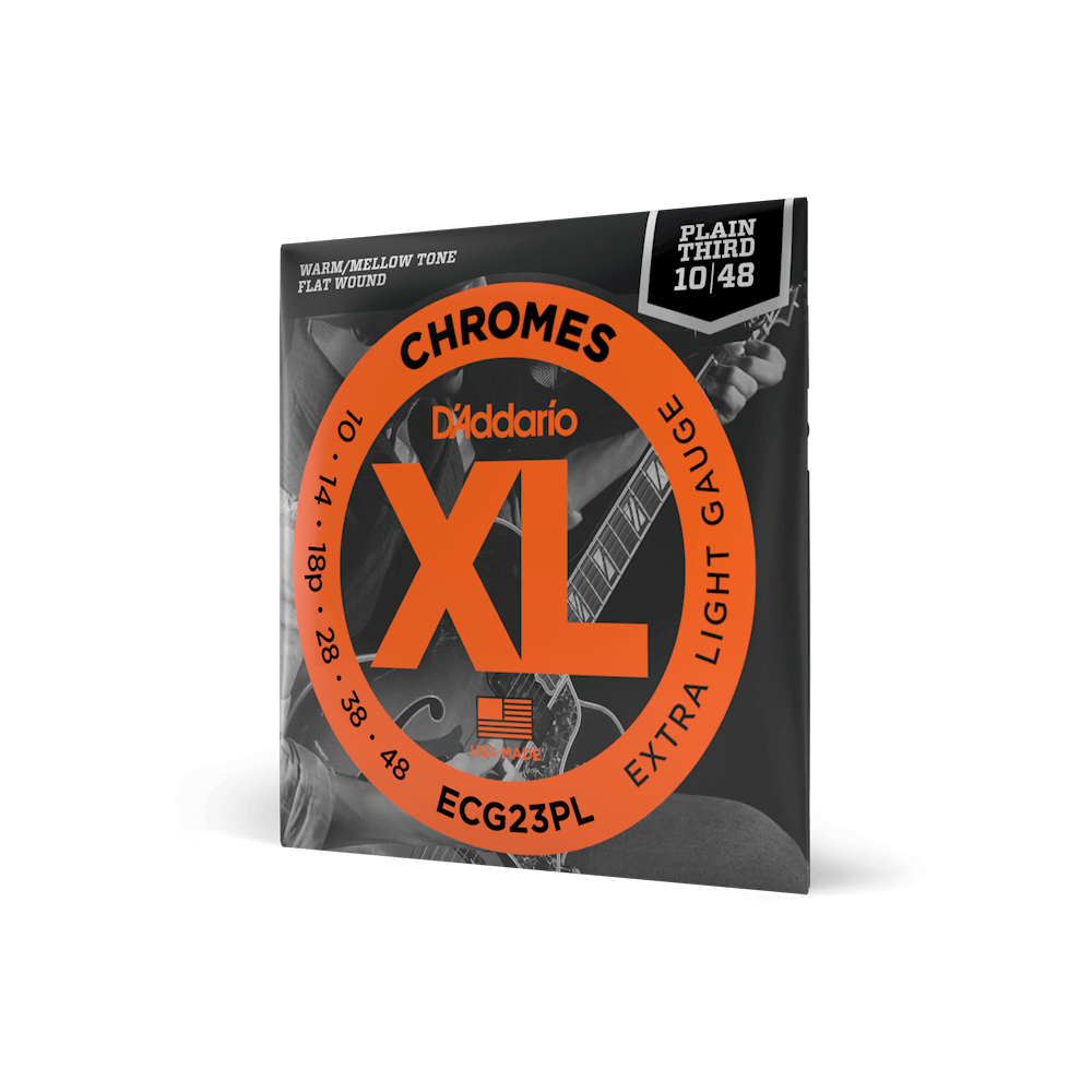 D'Addario Chromes Flatwound Extra Light 10-48 official product photo