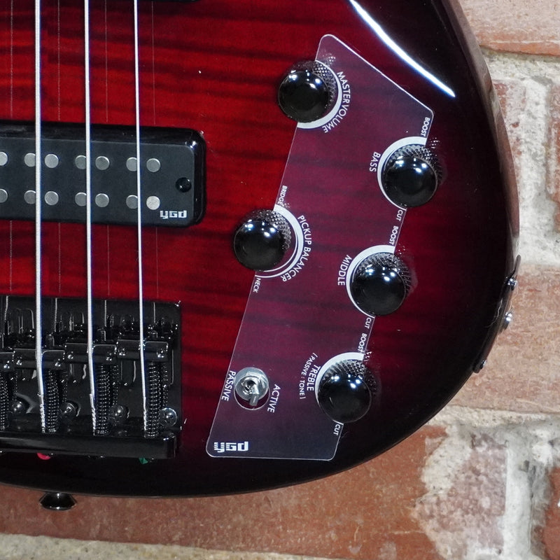Yamaha TRBX605FM 5 String Bass Guitar Dark Red Burst