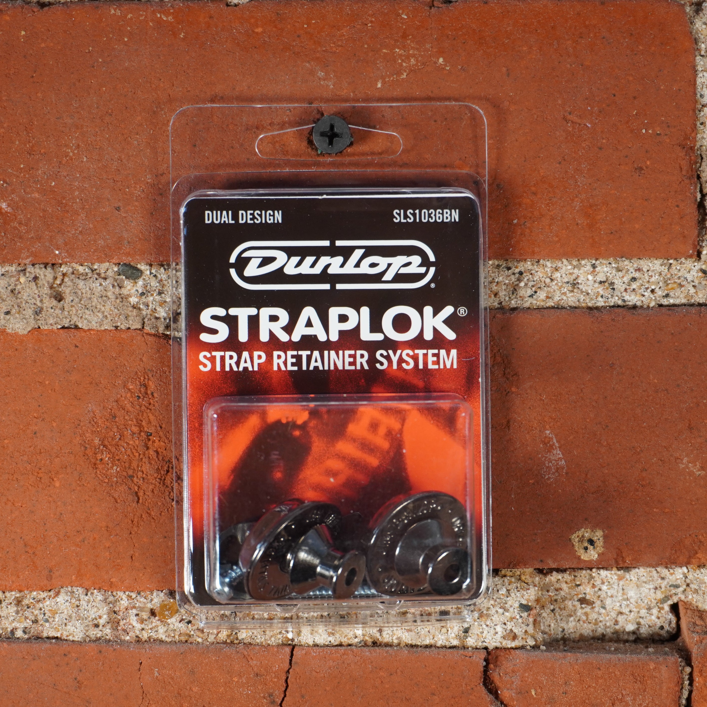 Dunlop Straplok Strap Retainers Dual Design Dark Chrome