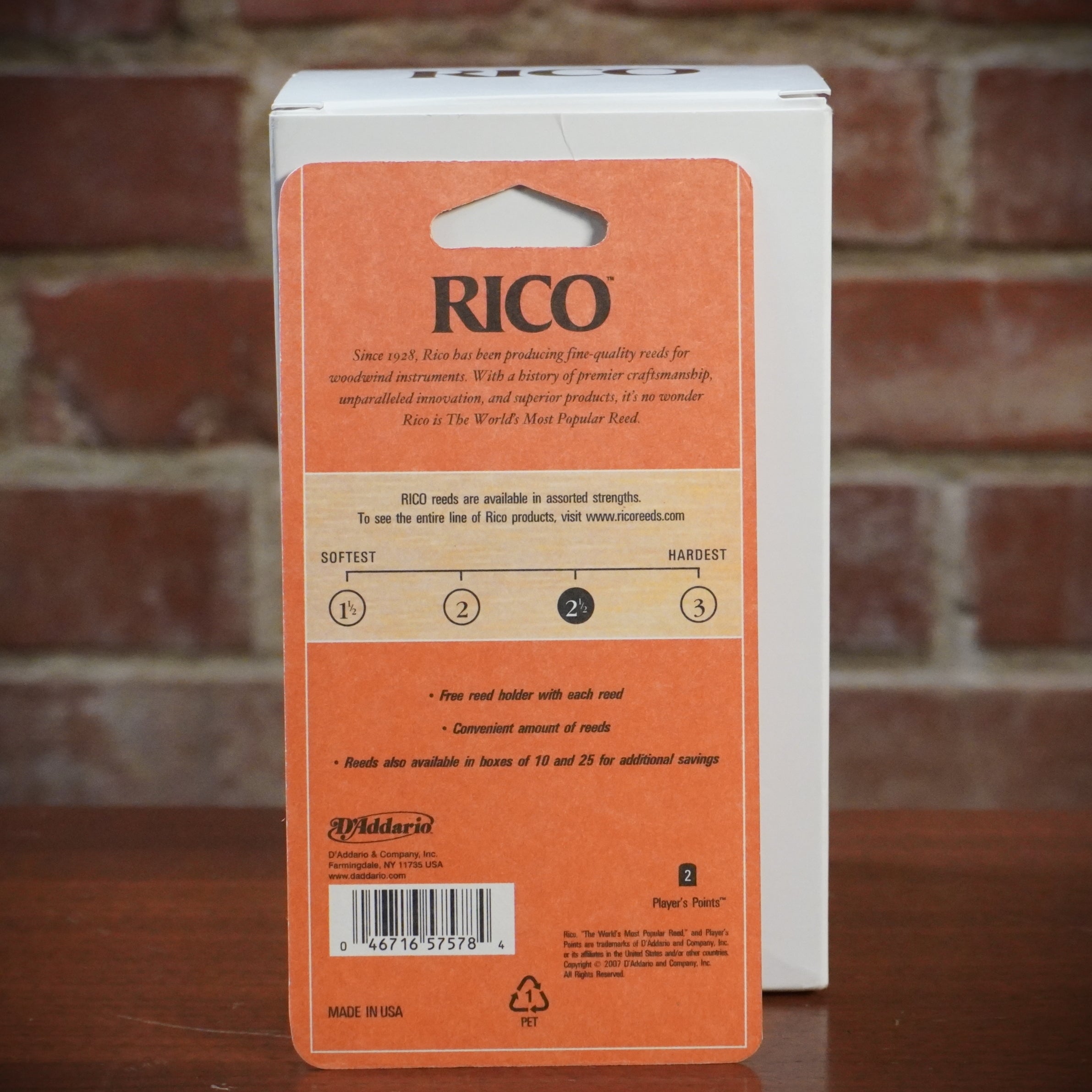 Rico Soprano Saxophone Reed #2.5 Pack of 3