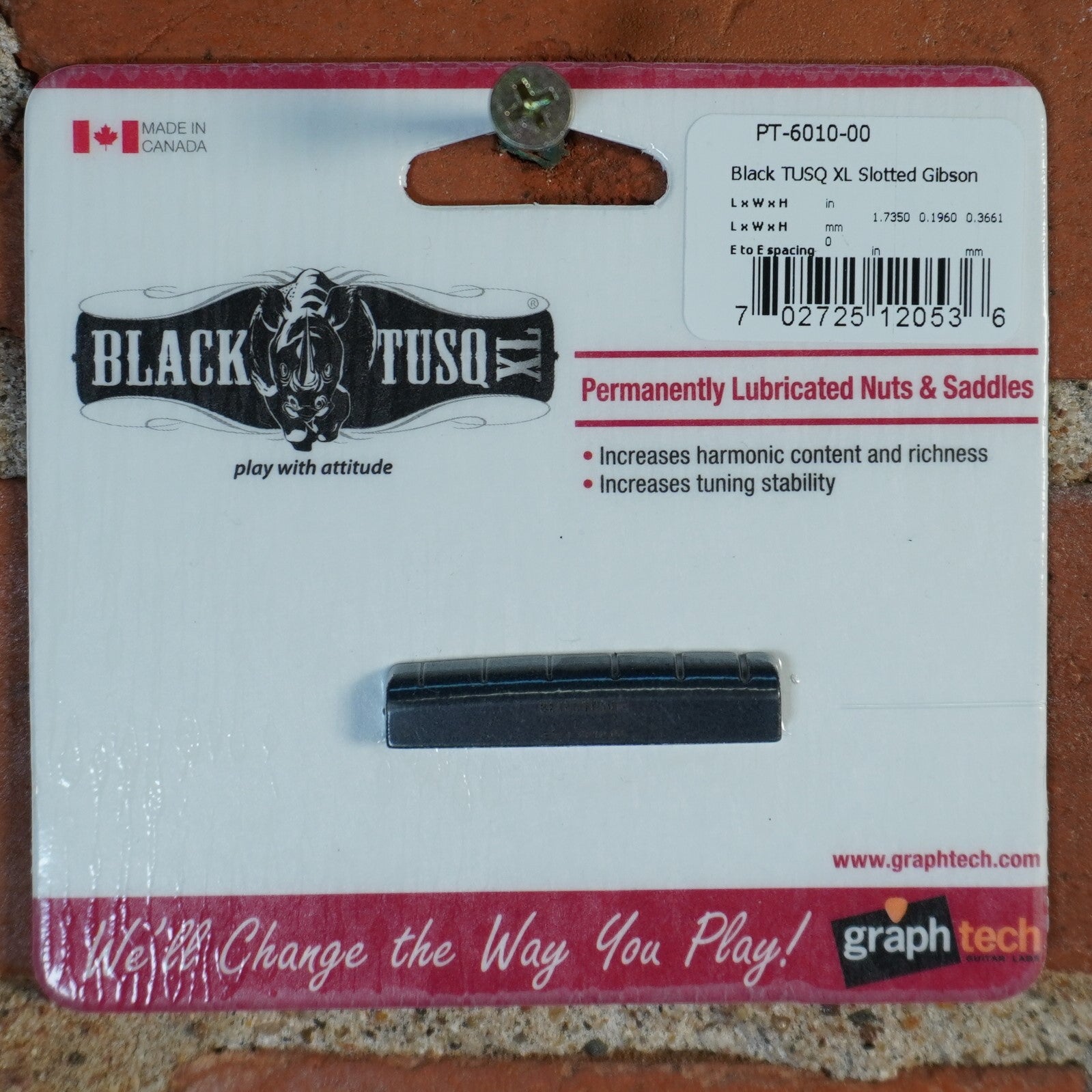 Graph Tech Black Tusq XL Guitar Nut Slotted Pre 2014 Gibson