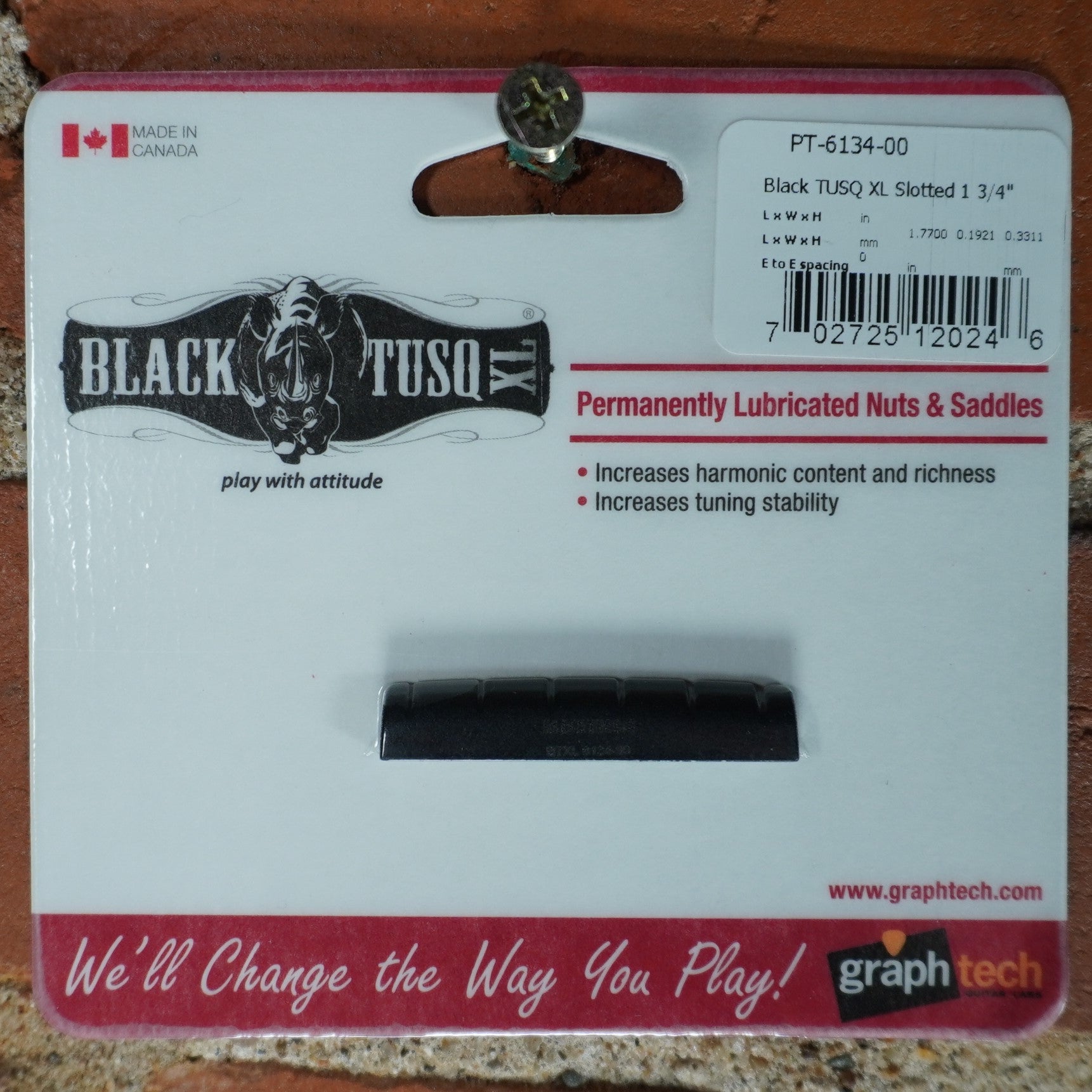 Graph Tech Black Tusq XL Slotted 1 3/4"