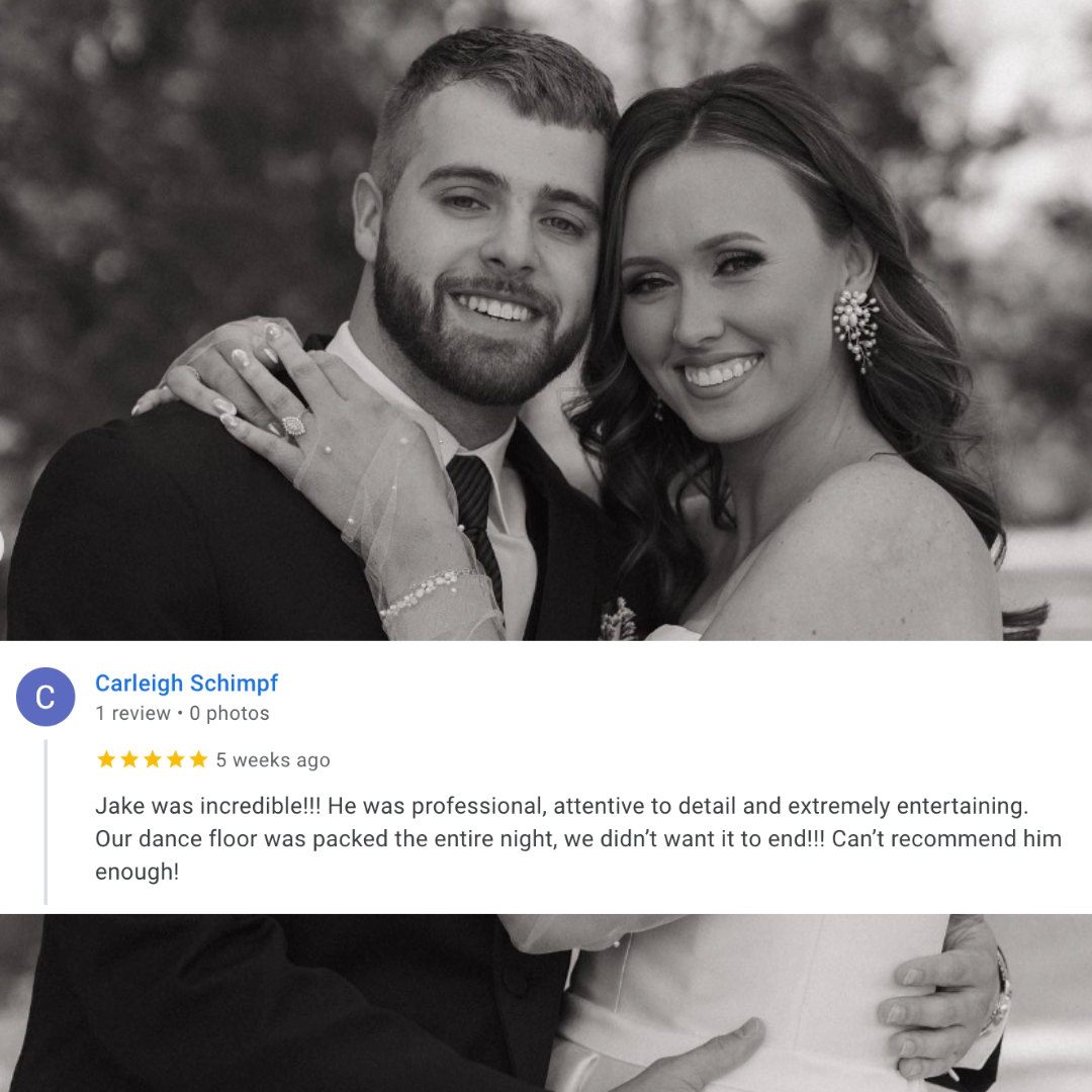 Jackson Audio Music Supply LLC Wedding 5 Star Review