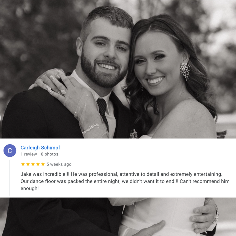 Jackson Audio Music Supply LLC Wedding 5 Star Review