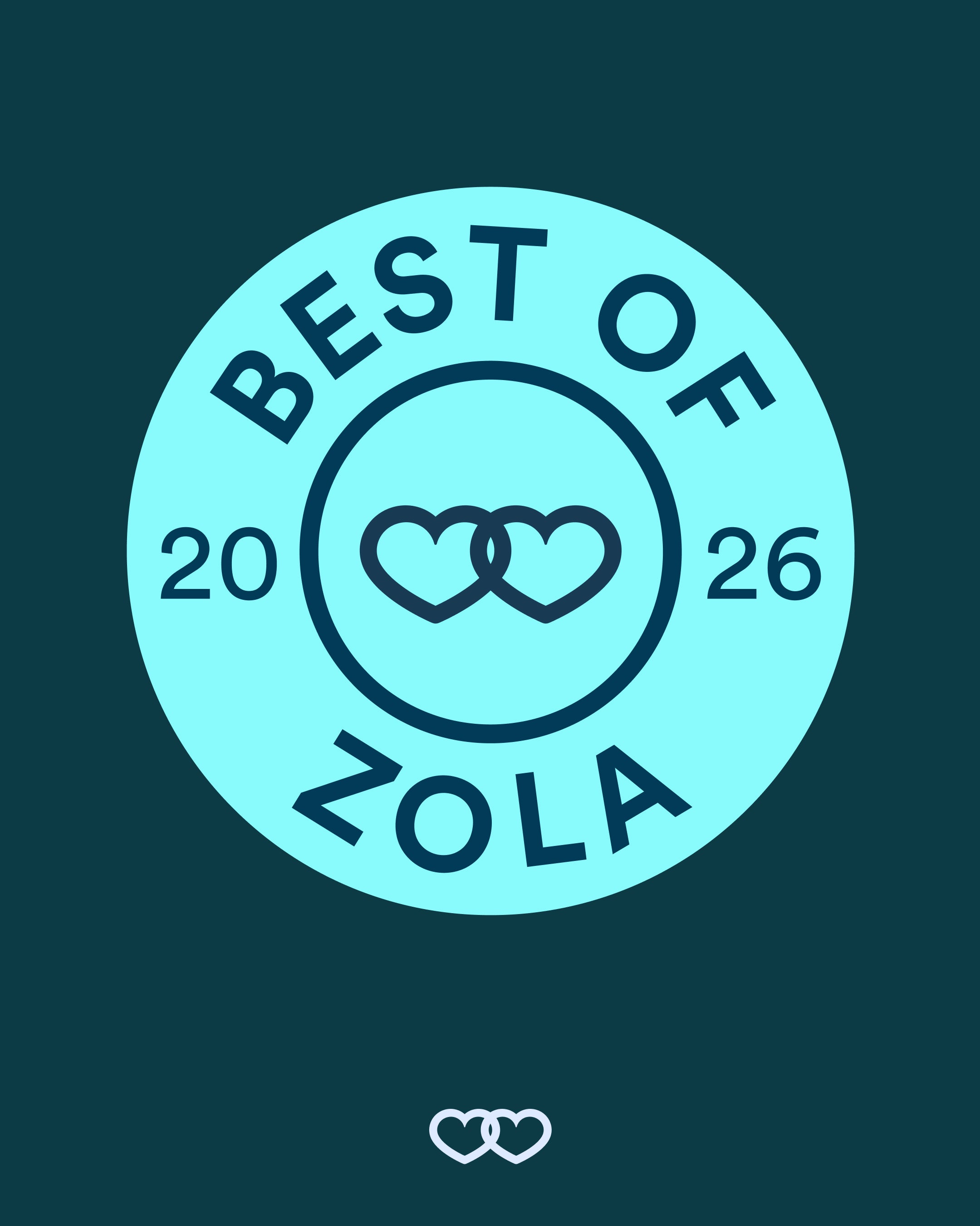 JAMS is a Zola Best of Weddings Winner for 2026!