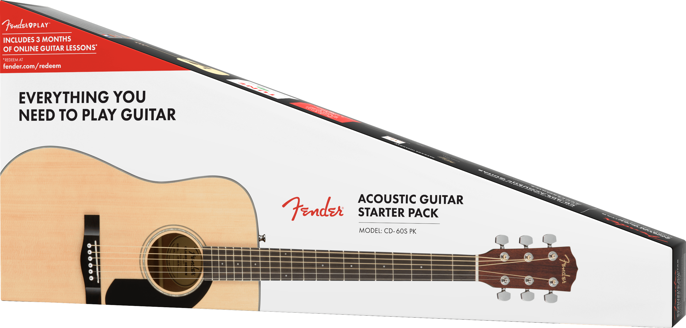 Fender CD-60 Dreadnought V2 Acoustic Guitar Pack Natural