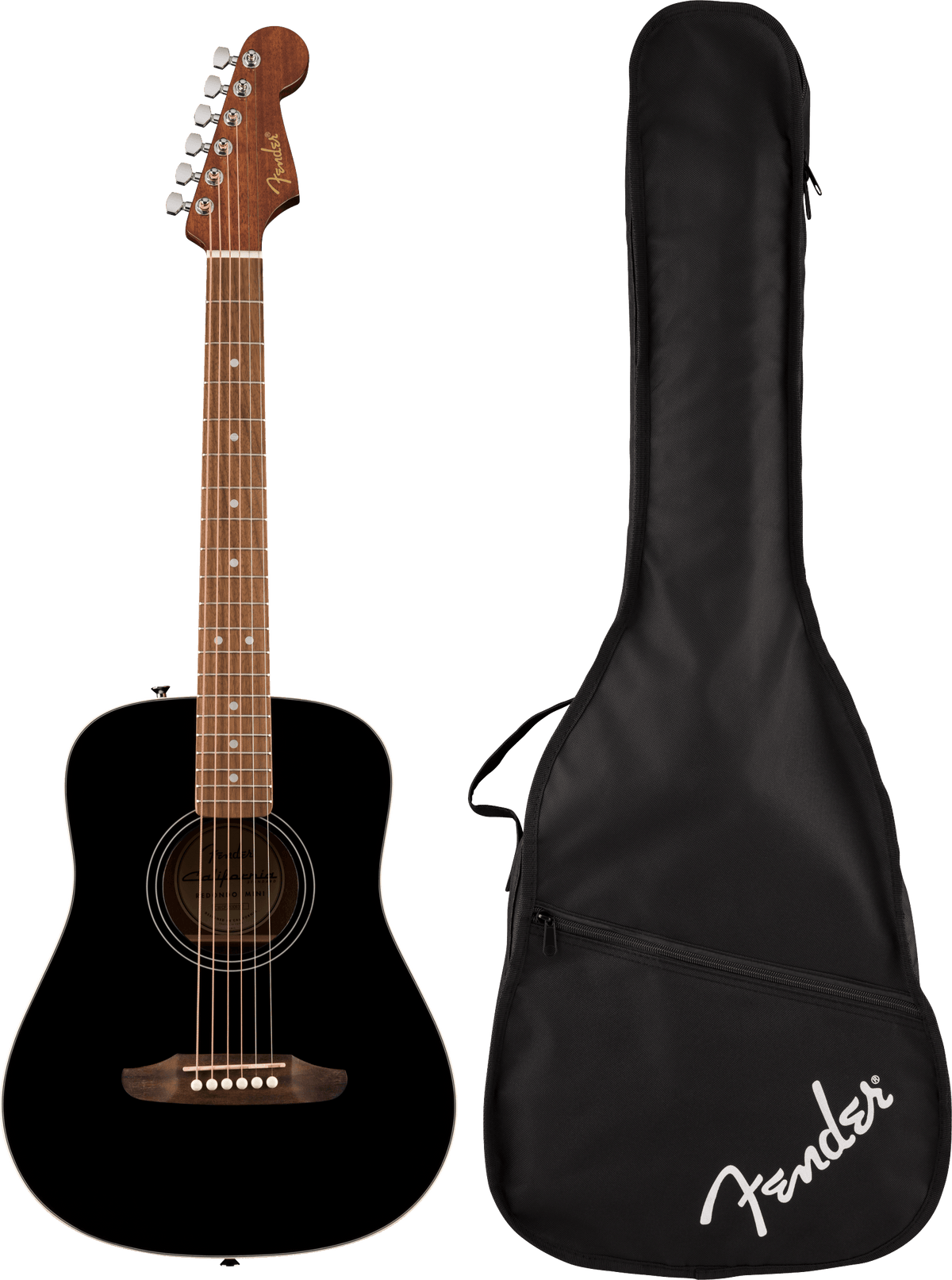 Fender California Standard Redondo Mini Acoustic Guitar Gloss Black w/Bag