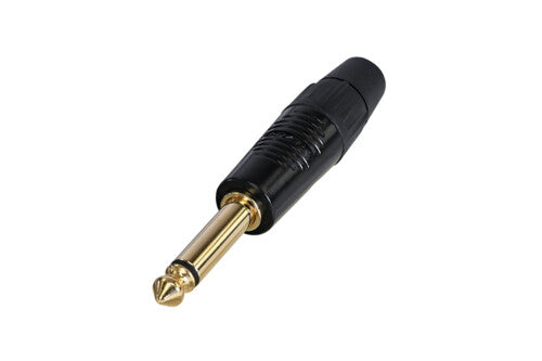 Rean Finger Groove 1/4" Male Connector Black and Gold