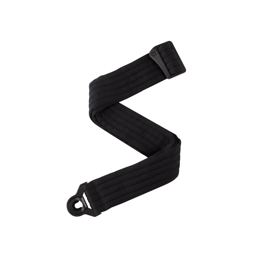 D'Addario Auto Lock Guitar Strap Black Padded official product photo