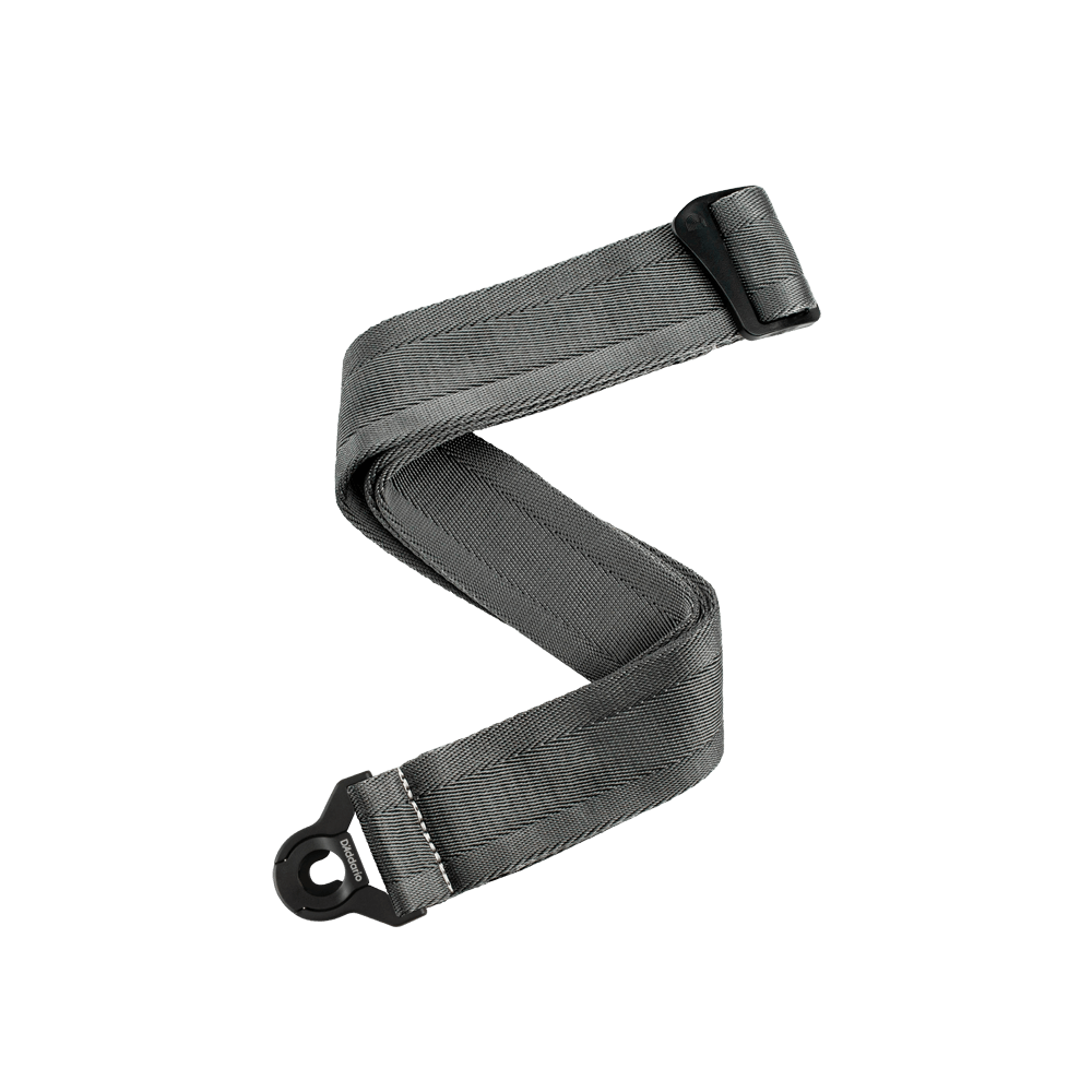D'Addario Auto Lock Guitar Strap Metal Grey official product photo