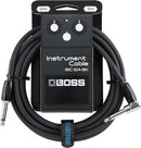 Boss BIC-10A 10ft Straight-Angled Instrument Cable Black