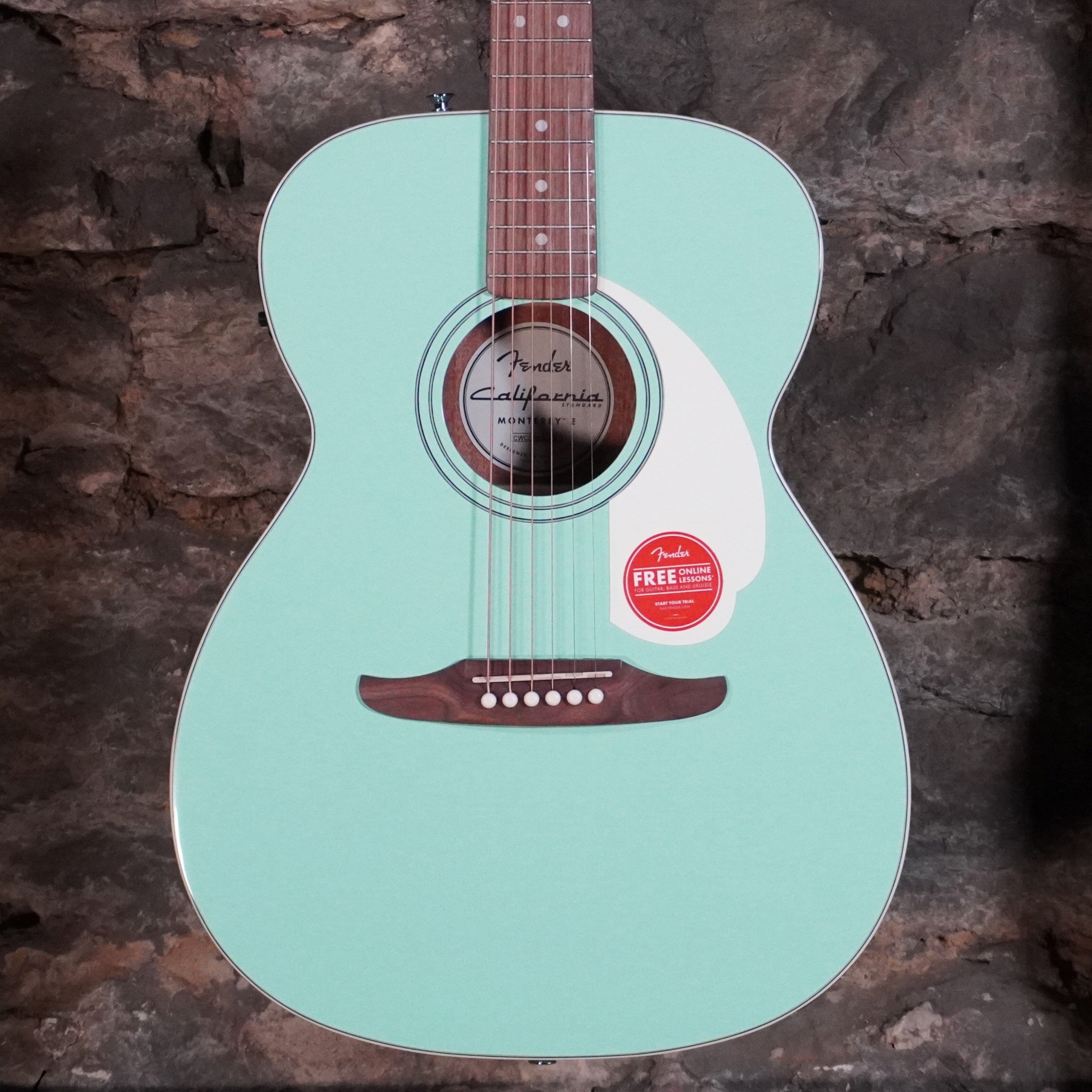 Fender California Standard Monterey E Acoustic Electric Guitar Surf Green