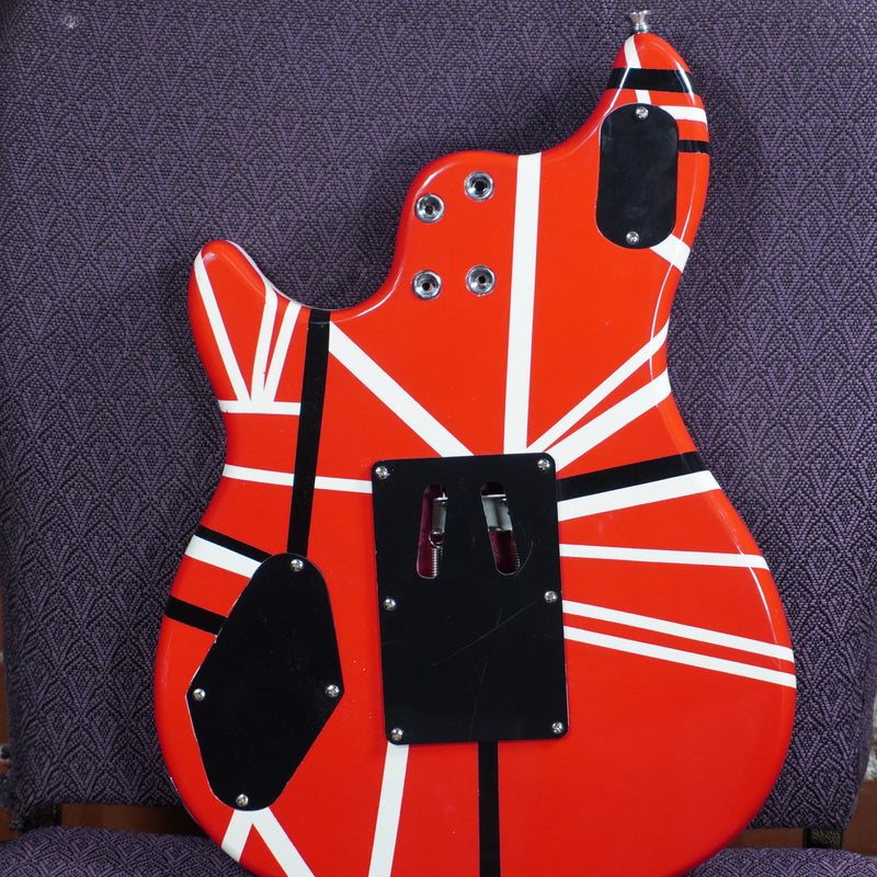 EVH Clone Body Only Solid Body Electric Guitar Red/Black/White Stripes