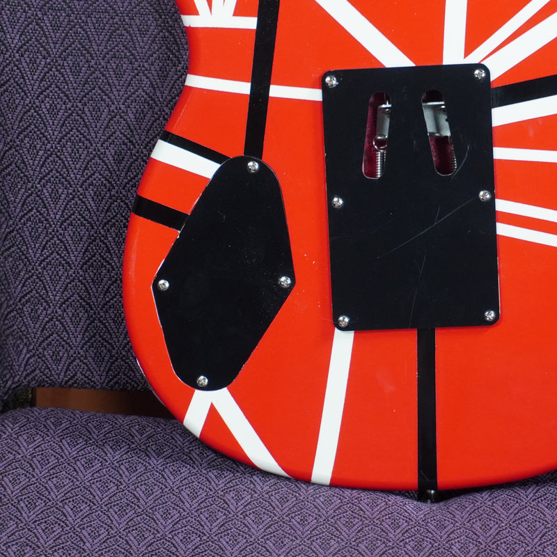 EVH Clone Body Only Solid Body Electric Guitar Red/Black/White Stripes
