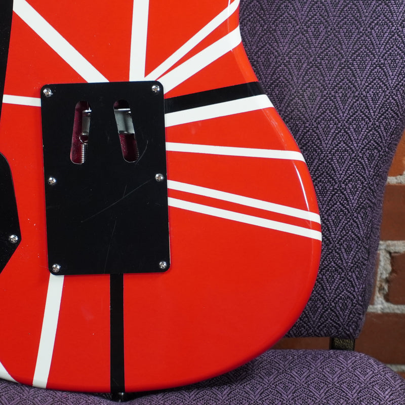 EVH Clone Body Only Solid Body Electric Guitar Red/Black/White Stripes