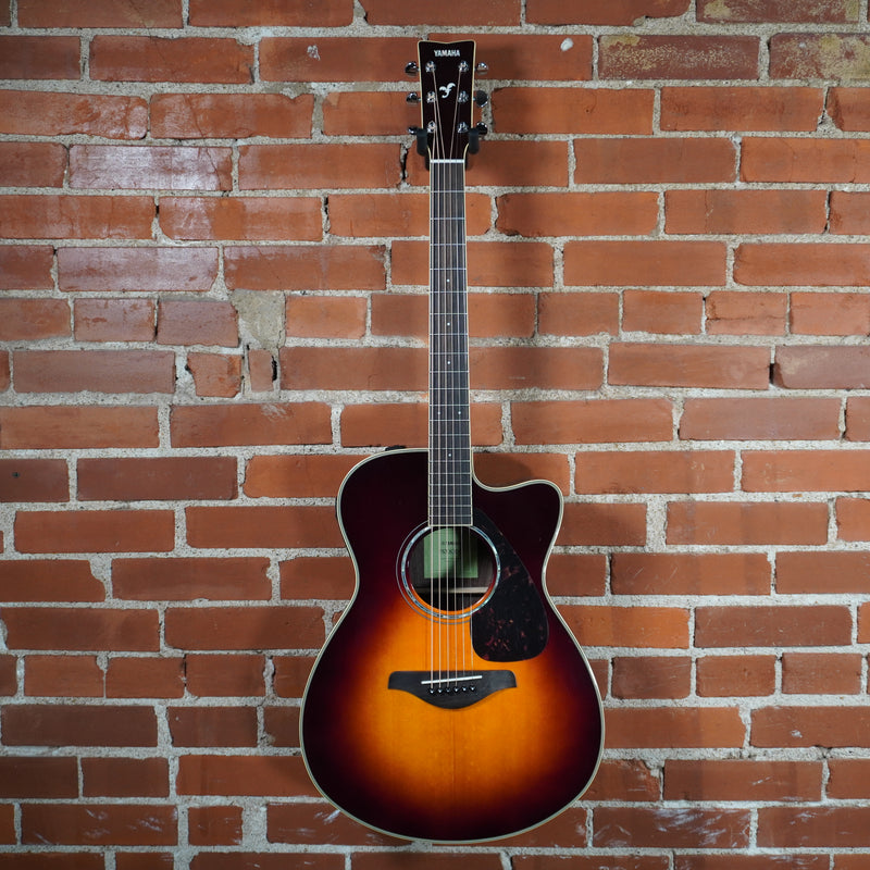 Yamaha FSX830C Concert Body Acoustic Electric Guitar Brown Sunburst Used
