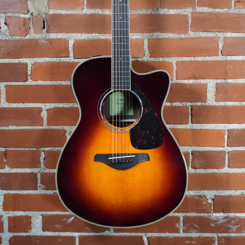 Yamaha FSX830C Concert Body Acoustic Electric Guitar Brown Sunburst Used
