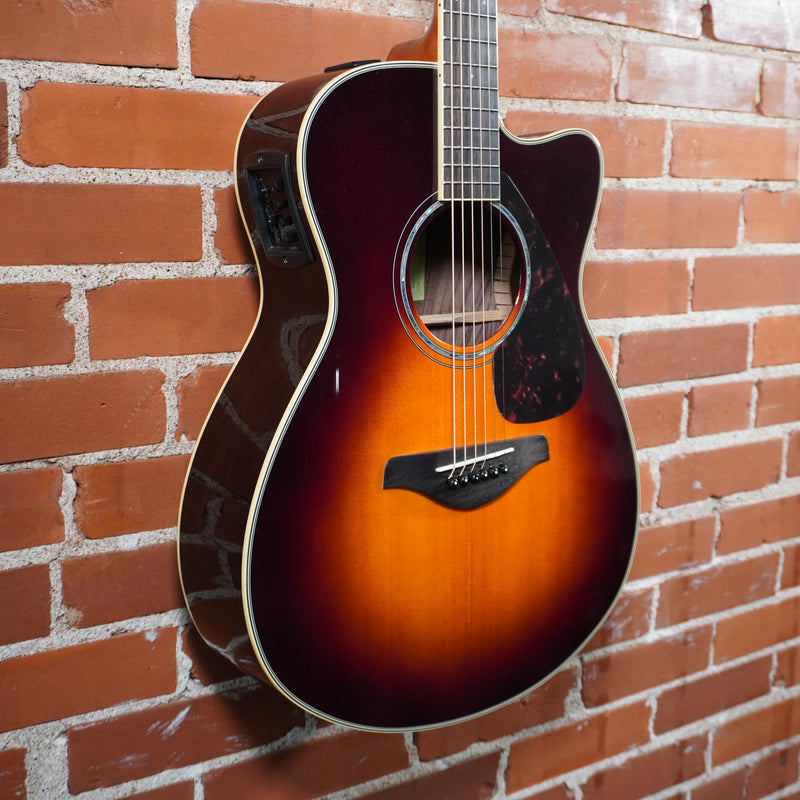 Yamaha FSX830C Concert Body Acoustic Electric Guitar Brown Sunburst Used