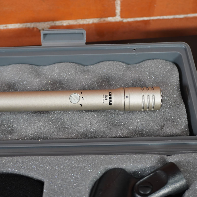 Shure SM-81 Condenser Instrument Microphone w/Case Used