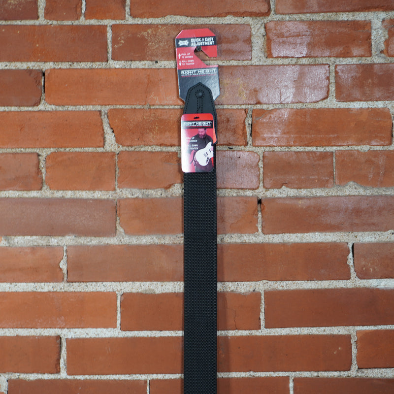 Levy's Strap Specialty Right Height Polyester Guitar/Bass Strap Black