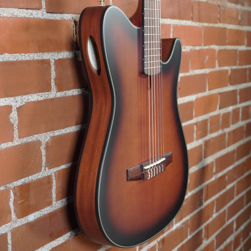 Ibanez FRH10NBSF Thinline Nylon Acoustic Electric Guitar Brown Sunburst