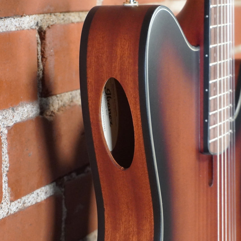 Ibanez FRH10NBSF Thinline Nylon Acoustic Electric Guitar Brown Sunburst