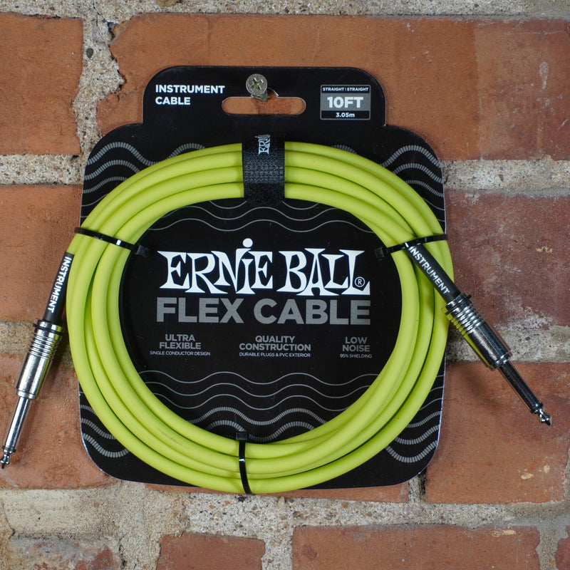 Ernie Ball Flex Instrument Cable Green 10ft