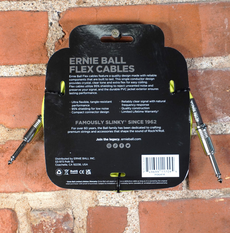 Ernie Ball Flex Instrument Cable Green 10ft