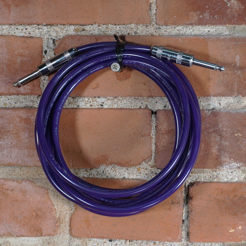 JAMS Studio Instrument Cable 1/4" Connectors Purple 12ft
