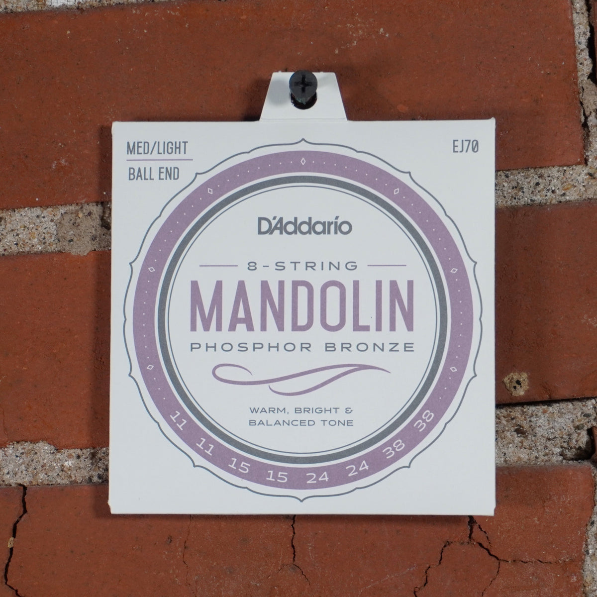 D'addarrio 8 String Mandolin Strings Med/Light Ball End