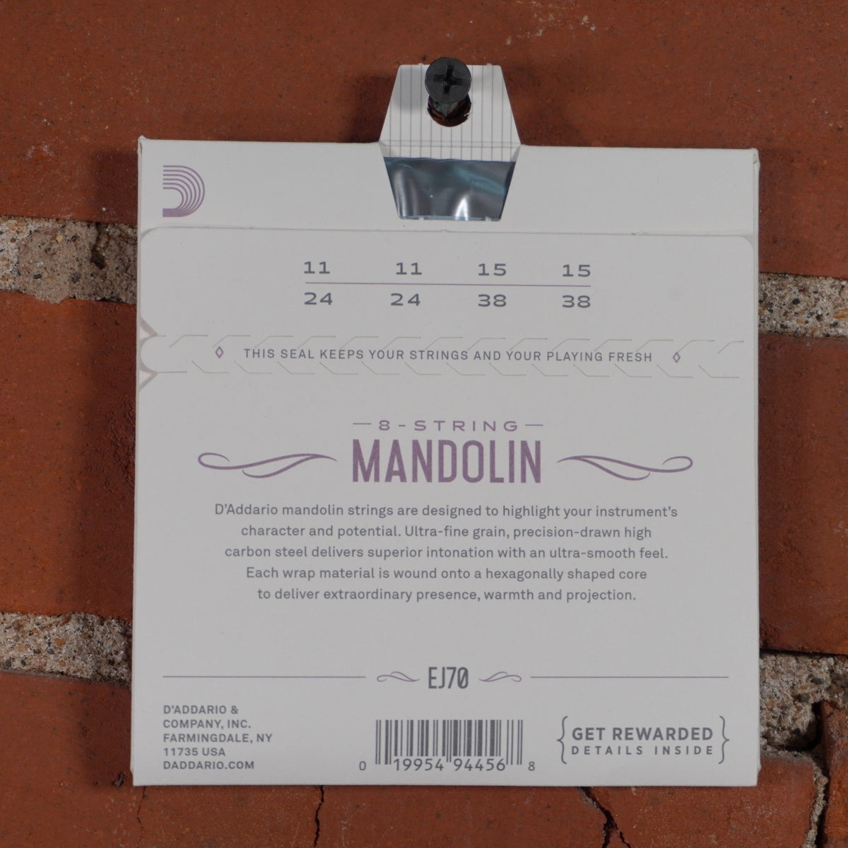 D'addarrio 8 String Mandolin Strings Med/Light Ball End