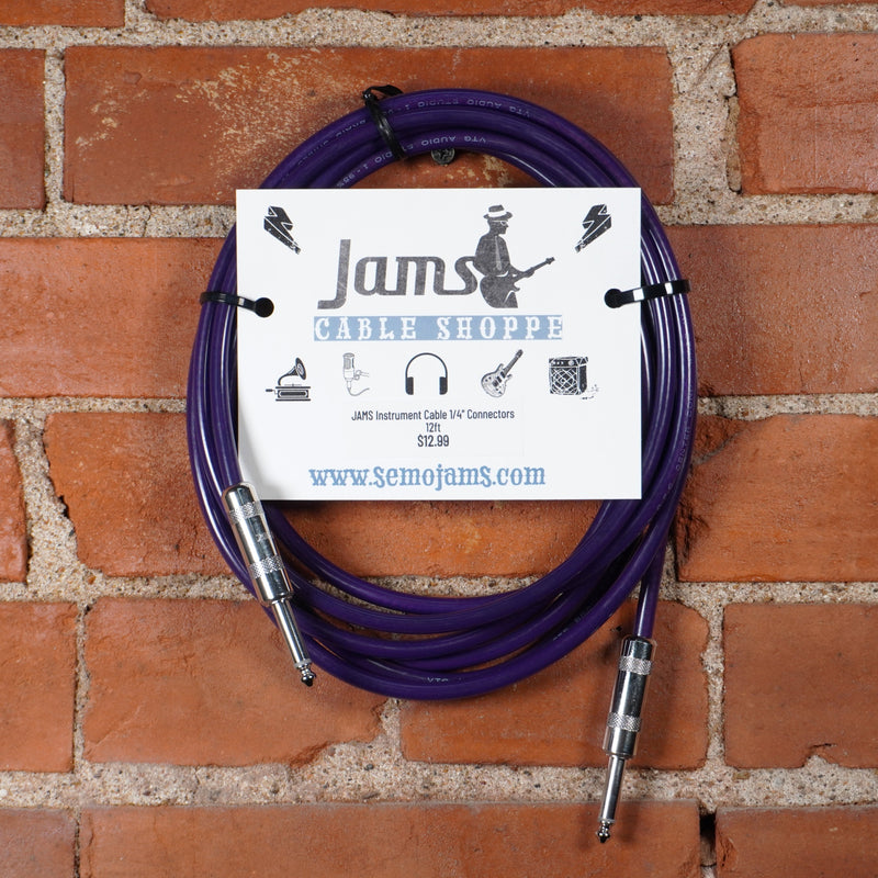 JAMS Instrument Cable 1/4" Connectors Purple