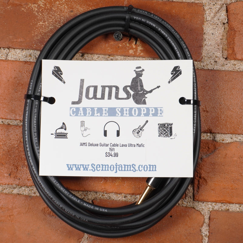JAMS Deluxe Guitar Cable Lava Ultra Mafic Flex 15ft