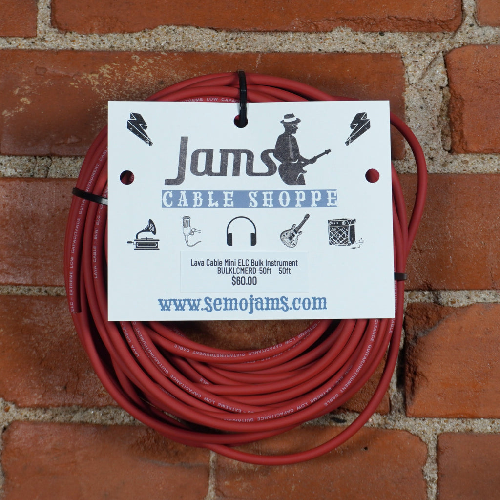 Bulk Instrument Cable Lava Cable Mini ELC Bulk Instrument Cable Red