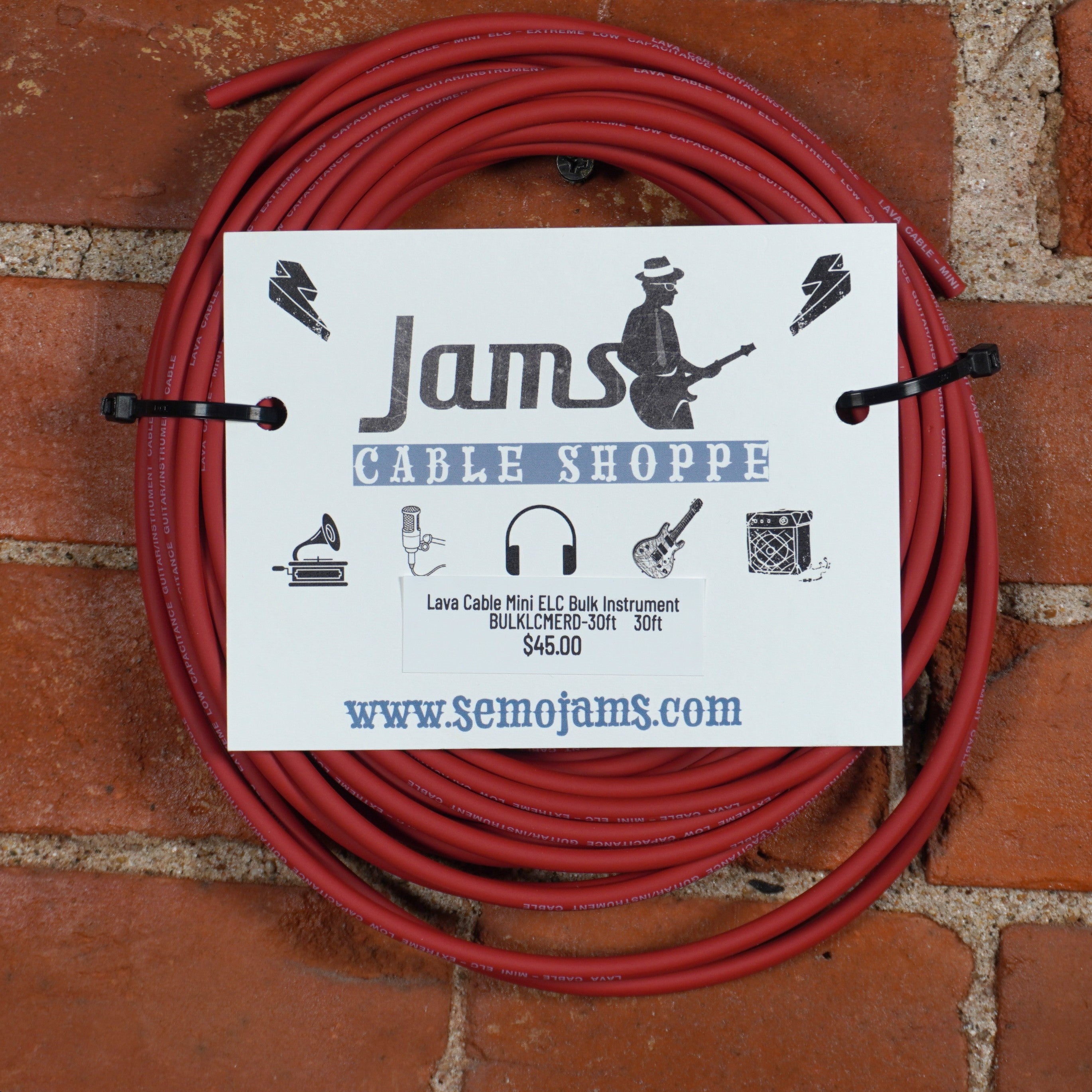 Lava Cable Mini ELC Bulk Instrument Cable Red