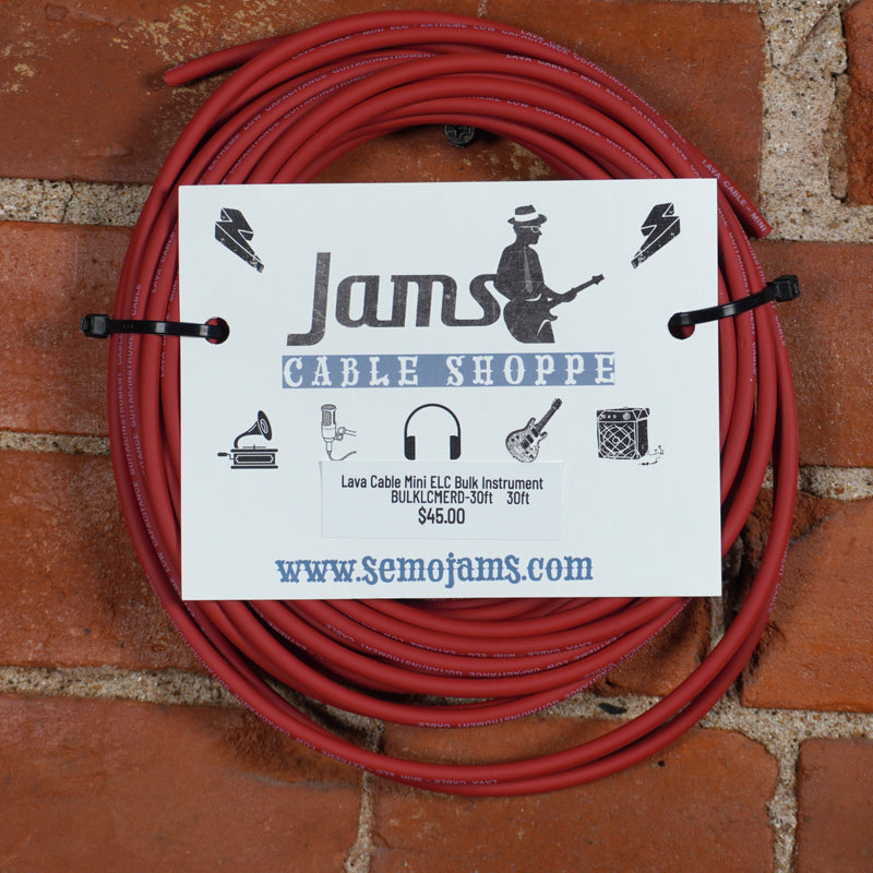 Lava Cable Mini ELC Bulk Instrument Cable Red