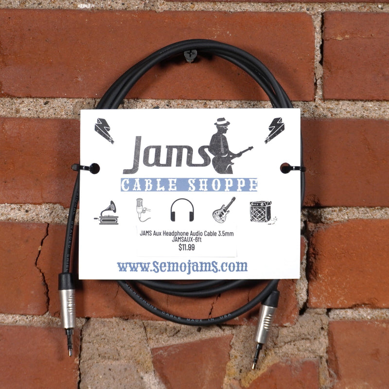 JAMS Aux Headphone Audio Cable 3.5mm M/M 6ft