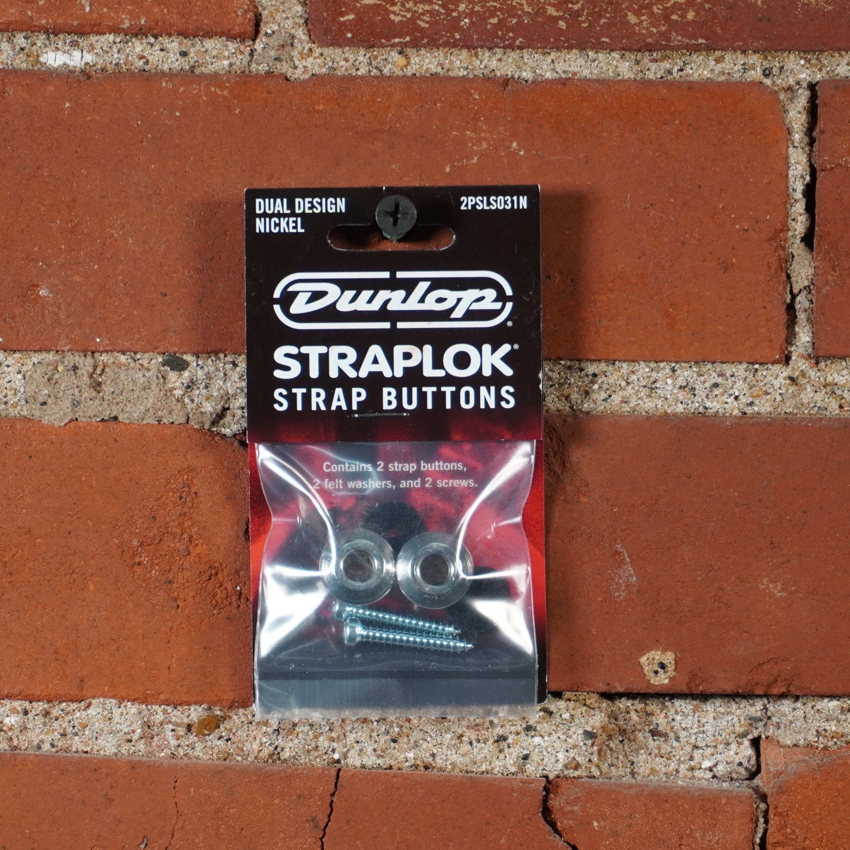 Dunlop Dual Design Straplok Button Set Nickel