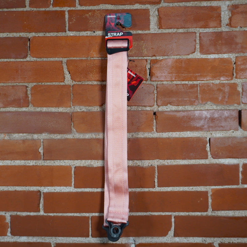 D'addario Auto Lock Guitar Strap Pink
