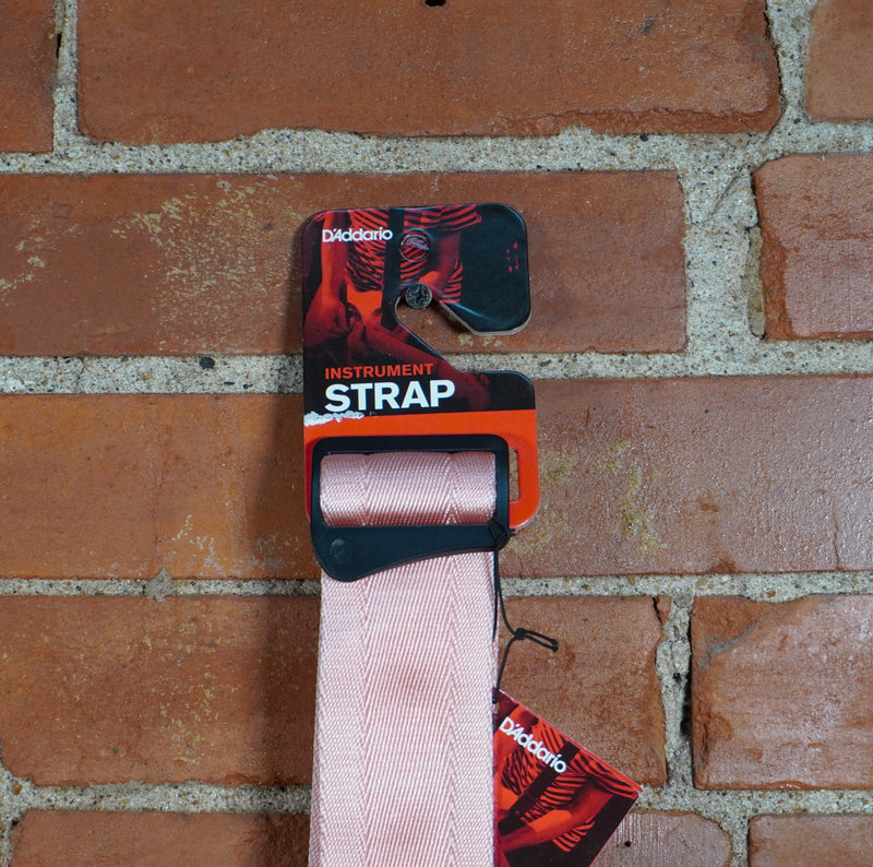 D'addario Auto Lock Guitar Strap Pink