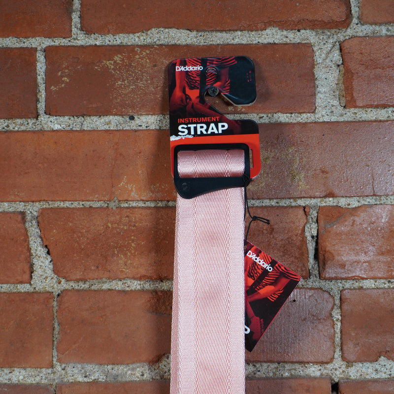 D'addario Auto Lock Guitar Strap Pink
