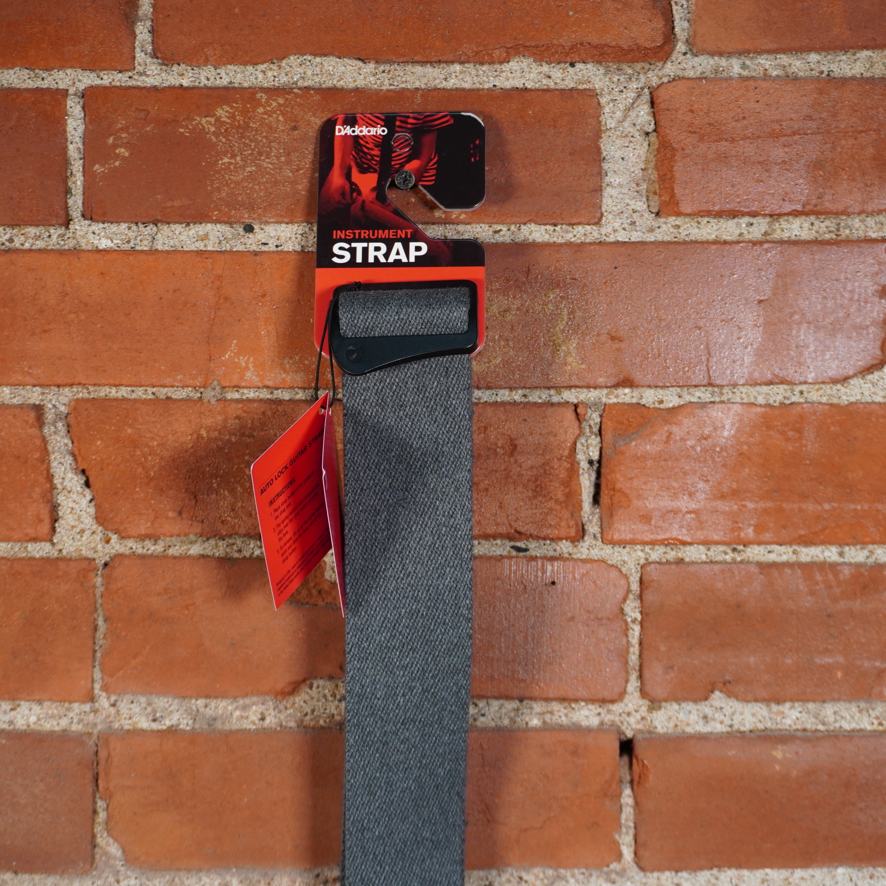D'addario Auto Lock Skater Guitar Strap Grey