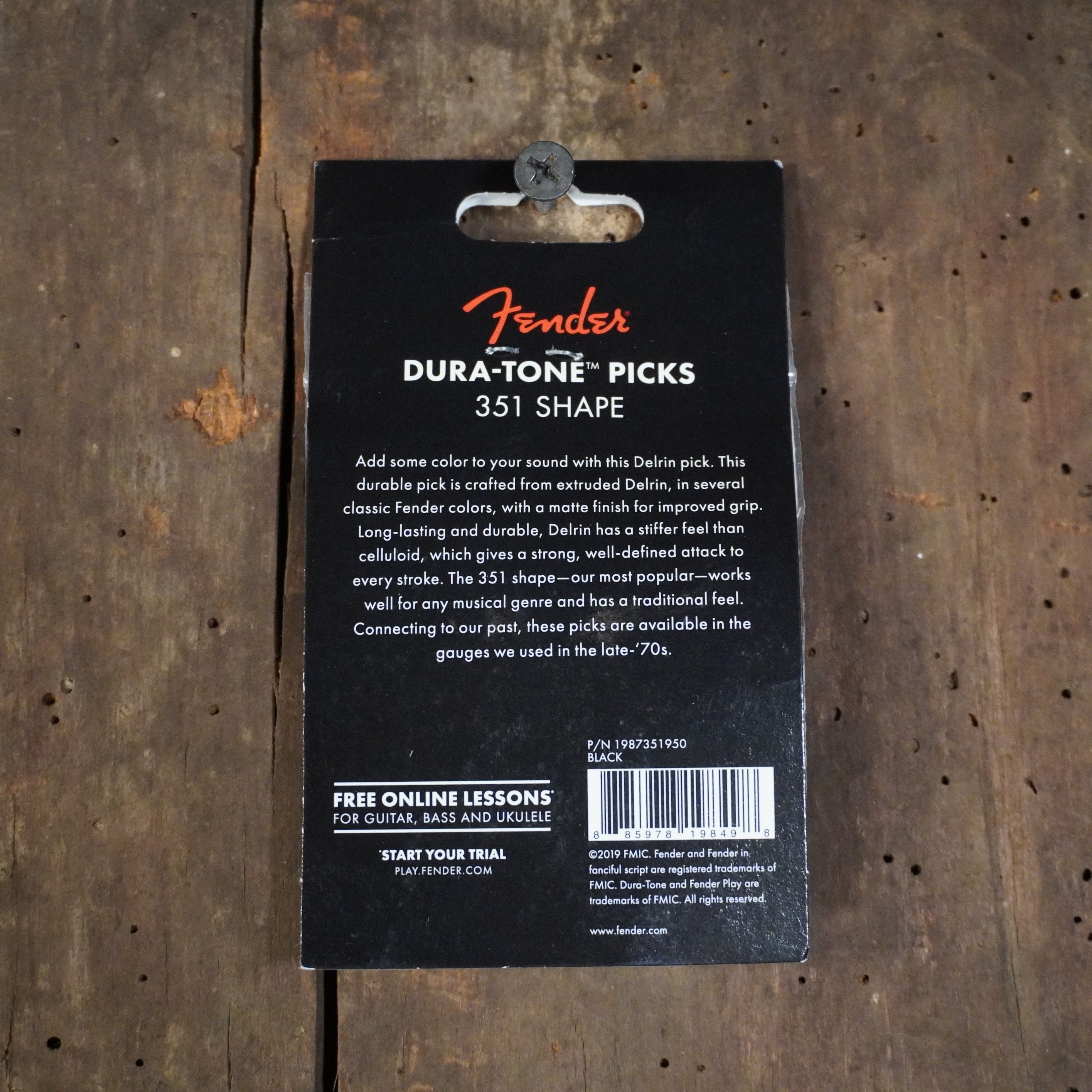 Fender Dura-Tone Delrin Picks 351 Shape 12 Pack