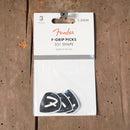Fender F-Grip Pick Pack Black 3 Pack