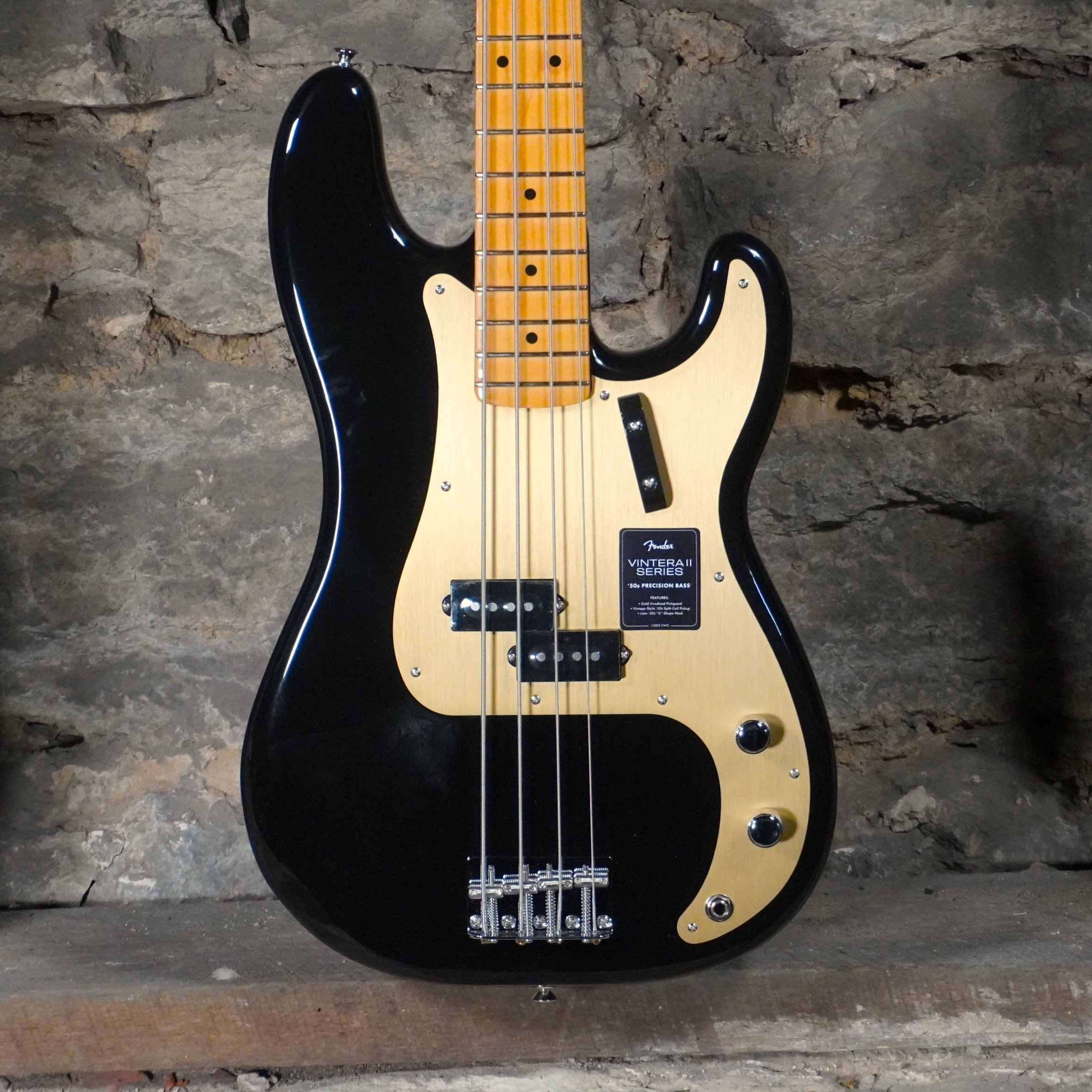 Fender VINTERA® II '50S PRECISION BASS® Maple Fretboard Black *Discontinued*
