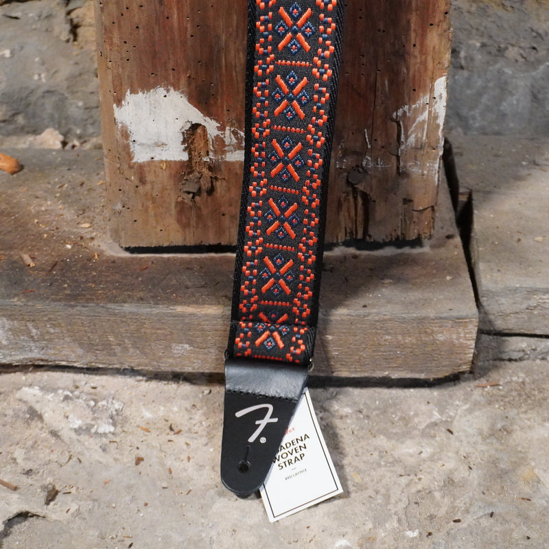 Fender Pasadena Woven Strap Lattice Red 2"