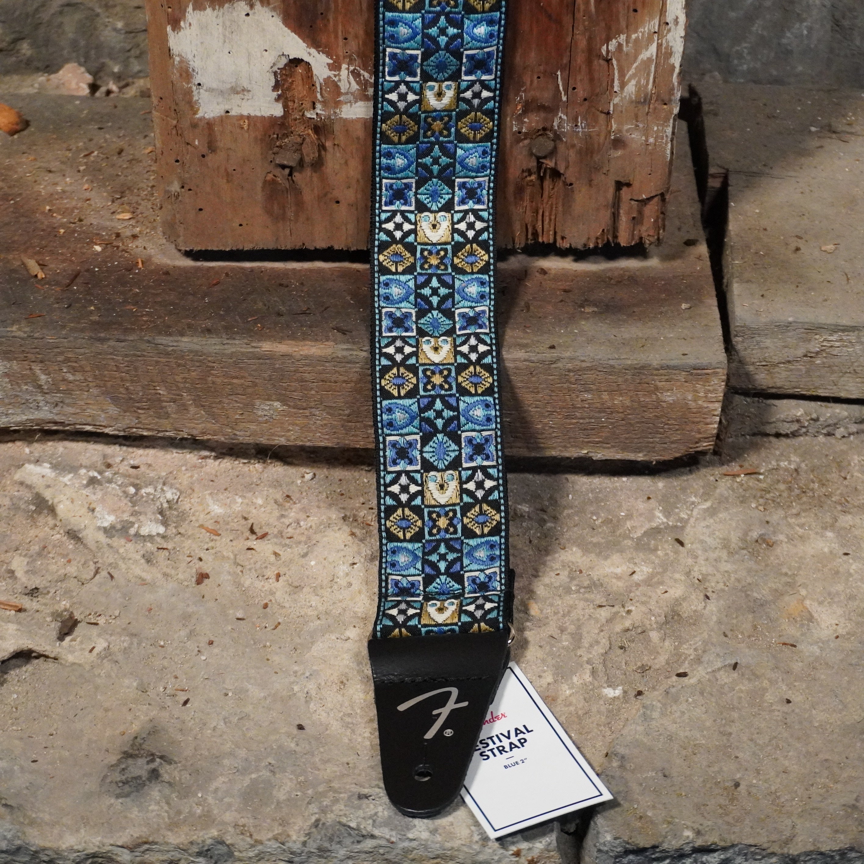 Fender Festival Woven Strap Mosaic Blue 2"